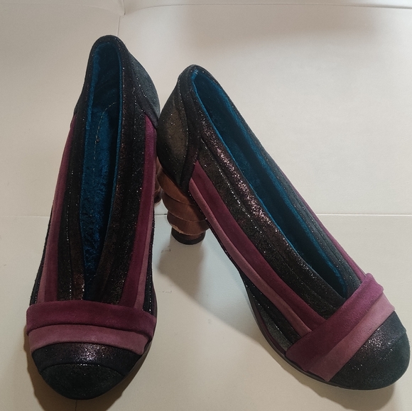 Irregular Choice Shoes - Irregular Choice Beans On Toast Purple Court Shoes